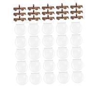 Sewroro 30pièces Mini Boule De Verre Pendentif Boule Vide Avec Attaches Couronnes De Verre Pour Bijoux Diy