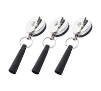 Sewroro 3pièces Porte-clés Rétractable Boucle Anti-perte Anneau Fil Acier Lot De Extensible Fixation Simple