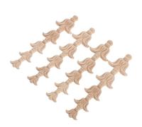 Sewroro 4 Pièces Appliques Bois Sculpté Européen Ornements Angle Verticaux pour Meubles Moulures Décoratives Bois Naturel pour Armoires et Placards Décor Classique Raffiné