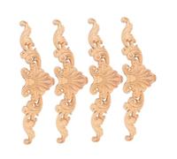 Sewroro 4 pièces Appliques Sculpté Décor Vintage pour Porte Intérieure Meuble Non Peintes Faciles à Personnaliser et Résistantes Décoration pour Maison Classique et Moderne