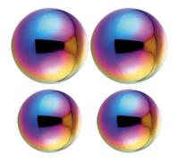 Sewroro 4 Pièces Boules Flottantes de Jardin, Miroir Rond | Usage Extérieur pour Bassin de Patio ou Piscine, Forme Souple, Couvre Rond, Carré et Irrégulier