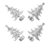 Sewroro 4 Pièces Bouton de Meuble de Noël D'arbre, Alliage de Zinc