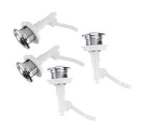Sewroro 4 pièces Boutons de Chasse Eau Réutilisables Accessoires pour Réservoir de Wc Interrupteur Poussoir Compatible pour Mécanisme Chasse Eau Wc Suspendu Facile à Installer et Nettoyer