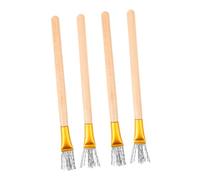 Sewroro 4 Pièces Ceramic Pottery Wire Texture Brushes With Wooden Handles Resistant Clay Sculpting Tools For Pottery Making And Texture Processing