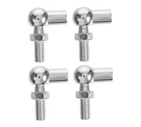Sewroro 4 pièces Connecteurs à Boule pour Vérin à Gaz Filetage Droit Embout Raccord Coudé pour Portes et Placards Support Stable et Amortisseur