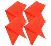 Sewroro 4 Pièces Drapeau de Sécurité pour Vélo Triangle PVC Rouge, | Bicyclette et Trottinette, Lot, Visibilité Accrue, Usage Garçon et Filles et Seniors