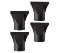 Sewroro 4 Pièces Embouts de Sèche-cheveux de Salon en Plastique Noir, Concentrateur Étroit en Nylon Résistant Haute Température, Design Large de Bec de Canard pour Coiffure Maison