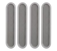 Sewroro 4 Pièces Grille de ventilation garde-robe évents de placard couvercle de grill au plafond panneau de ventilation couvercle de ventilation murale registre mural Plastique Gris