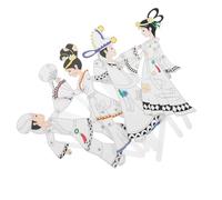 Sewroro 4 Pièces Marionnettes Traditionnelles à Figures Artisanales pour Décoration de Fête Célébrations Culturelles