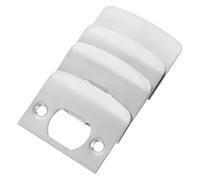 Sewroro 4 pièces Plaques de Renfort pour Porte Avant Plaque de Butée Gâche Arrondie Renforcement Robuste pour Serrure à Bouton Installation Facile et Durable