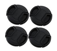 Sewroro 4 Pièces Protections D'objectif pour Photographes Amateurs, Bouchons Splashproof pour Lentilles 55mm, Cache Objectif Amovible et Montable Rapidement