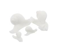 Sewroro 4 Pièces Résine Modèle Mini Escargot Embellissements de pour Décoration Résine Diy Micro Paysage Accessoires Artisanat Bijoux Blanc