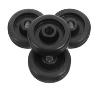 Sewroro 4 Pièces Roue de Gym 10mm pour Équipement de Fitness Noir | Pa et Pp, Remplacement Simple, Profil Compact, pour Elliptiques et Maintenance D’équipement