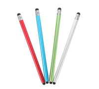 Sewroro 4 pièces Stylet Capacitif Double Embout pour Écran Tactile Tablette et Smartphone Stylo Dessin Compatible Plupart des Écrans Capacitifs Léger et Précis pour Travail et Loisirs