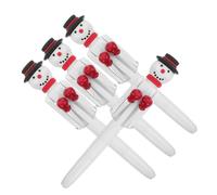 Sewroro 4 Pièces Stylo à Bille Neigeux Interactif avec Bras de Boxe Stylo Gel à Encre Lisse Décompressif pour Fêtes de Noël et Outil Écriture Kawaii