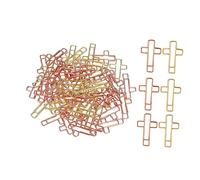Sewroro 40 Pièces Trombones Croix Métalliques pour Bureau et École Pinces Papier pour Documents Notes et Cartes Kit Fournitures Papeterie Chrétienne Pratique