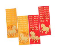 Sewroro 48 Pièces Signe Est Un Sceau Enveloppes D'argent Pour L'argent Enveloppe Rouge Festival Rouges De Fête Chinois Papier