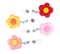 Sewroro 4pièces Porte-badge Rétractable Pour Médecins Et Étudiants Lot De Porte-noms Colorés Avec Clip Pour Organiser Cartes Identité Et Clés