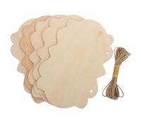 Sewroro 5 Pièces Panneaux avec Corde pour DIY Plaques Suspendues à Peindre et Écrire Décoration Murale et Porte