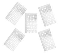 Sewroro 5 Pièces Pochoirs Métalliques Acier Inoxydable Modèles de Formes Géométriques pour Dessin Créatif Règles de Gabarit Légères et Portables pour Peinture DIY et Projets Artistiques
