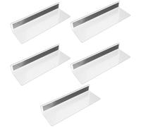 Sewroro 5 Pièces Séparateur D'étagère en PVC pour Supermarché, Bardage de Marchandises Stable et Sûr Design en Angle Droit 90° et Bande Inférieure pour Organisation