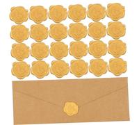 Sewroro 50 Pièces Autocollants Cachet Cire Dorés Stickers Adhésifs pour Enveloppes Étiquettes de Scellement Relief Parfaits pour Invitations Mariage et Décoration Craft