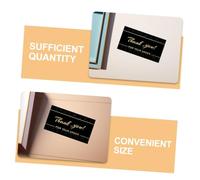 Sewroro 50 pièces Cartes de Remerciement Noir Doré pour Petite Entreprise Lot de Cartes Notes de Gratitude Polyvalentes pour Commandes et Cadeaux