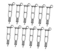 Sewroro 50 Pièces Pendentif en alliage de zinc rétro Accessoire Bricolage résultats plaqué trouver charme double hélice charme de boucle d'oreille porte-clés scientifique infirmière Silver