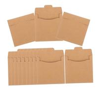 Sewroro 50 pièces Pochettes CD Papier Kraft pour CD DVD Rangement Pratique et Durable pour Disques de Stockage pour Maison Bureau et École