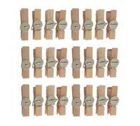 Sewroro 50pcs Pinces Décoratives en Bois et Métal pour Photo et Papier, Clips de Fixation pour Bureau et Maison, Mini Pinces Simples pour École et Organisation