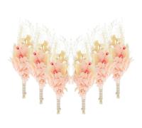 Sewroro 6 Faisceaux De Mini Fleurs Séchées Bouquet Naturel Fleurs Séchées Ornements Séché Gaufrage Tige De Fleur Bouquet Cadeau Boîte Fleur pour Bricolage Artisanat Carte Vase De Mariage