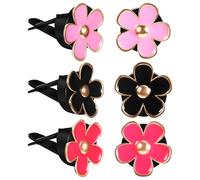 Sewroro 6 Pièces Clip de Ventilation Fleur en Alliage pour Désodorisant