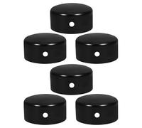 Sewroro 6 Pièces Embouts D'échelle en Acier Inoxydable Noir, Bouchons Ronds pour Main Courante, Protection Élégante pour Marches D'escalier, des Coûts et Prolongation Durée de Vie