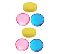 Sewroro 6 Pièces Éponge Humidifiante pour Doigts Lot de Éponges Ronde pour Comptage Accessoires de Bureau pour Banques et Comptabilité Absorption Rapide et Entretien