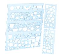 Sewroro 6 pièces Set de Pochoirs Géométriques Plastique Règles Multifonctions pour Dessin Technique Étudiants Architecture et Bâtiment