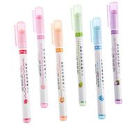 Sewroro 6 pièces Stylos Marqueurs Colorés pour Prise de Notes Système de Marquage Rapide et Confortable pour Étudiants pour Rentrée Scolaire Journalisme