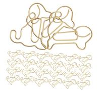 Sewroro 60 Pièces Trombones de Bureau Forme de Chien Clips pour Organiser Documents Marque Pages Uniques Fournitures de Bureau Amusantes