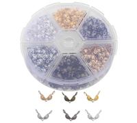 Sewroro 600 Pièces Cache-nœuds Métal pour Bijoux Capuchons de Finition pour Bracelets et Colliers DIY Embouts de Raccordement Compatibles Multiples Kit de Fermoirs pour Artisanat Jewelry