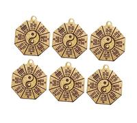 Sewroro 6pièces Porte-clés Décoratif à Huit Diagrammes Breloque Fine Et Créative Style Rétro Léger Pour Cadeau