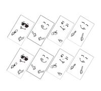 Sewroro 8 pièces Autocollants Décoratifs Adorables pour Fenêtre et Réfrigérateur Stickers Muraux Amovibles pour Chambre Cuisine et Armoire Motifs et Faciles à Poser