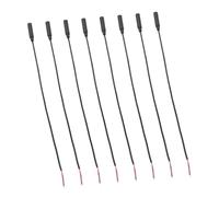 Sewroro 8 Pièces Mono Female Jack to Bare Wire Audio Cable Set Noise Reducing Connector for Microphone Headphone Speaker Repair