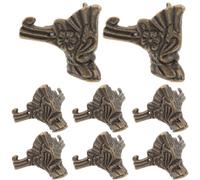 Sewroro 8 Pièces Pieds Décoratifs de Boîte à Bijoux, Alliage de Zinc | Protection D'angle pour Étui en Bois, Installation Facile, Rehausse la Base, pour Coffret et Meuble