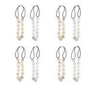 Sewroro 8 Pièces Serrage-tête Métal Argenté avec Forme Rose Élégante et Bords Lisses, Léger Usage Quotidien ou Étude, Accessoire Cheveux Féminin