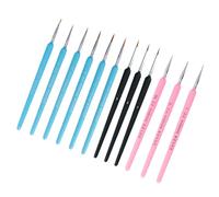 Sewroro 9 pièces Lot Pinceaux à Détail pour Peinture Aquarelle et Miniature Pinceaux Fins Ergonomiques pour Portraits et Modèles Set Artistique pour Débutants et