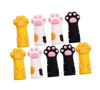 Sewroro 9 pièces Protections Silicone pour Ciseaux à Cuticules Manucure Antidérapante Manche Protège Lames pour Usage Professionnel et Domestique Noir Blanc Orange