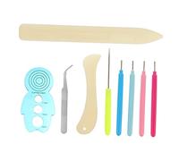 Sewroro 9pièces Outils De Quilling Papier avec Pointeur Et Kit De Roulement De Outils Multifonctions pour Artisanat Créatifs Couleurs Aléatoires