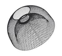 Sewroro Abat-jour Métal Noir Ajouré Cadre Cage Filaire Abat-jour Suspendu Forme Nichoir Compatible Douille Design Creux Double Couche pour Lumière Intérieur Décorative