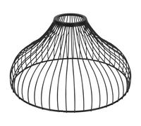 Sewroro Abat-Jour Suspendu en Métal Noir 195X115 MM Cage Géométrique Vintage pour Petit Plafonnier Abat-Jour Moderne Décoratif Industriel Lampe Suspendue pour Intérieur Maison et Salon