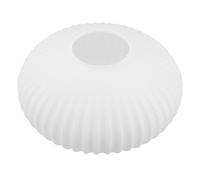 Sewroro Abat-Jour Suspendu Rond en Verre Laiteux 250 X 150 MM Rayures Abat-Jour pour Lustre et Plafonnier Cuisine Cache-Ampoule Décoratif pour Éclairage Doux et Ambiance Intérieure