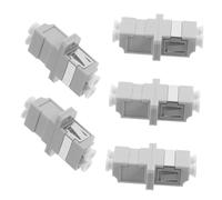 Sewroro Adaptateur de Câbles à Fibres Optiques LC Duplex 5Pcs en Plastique Conception à Éclatement et Coupleur à Bride pour Réseaux de Centres de Données